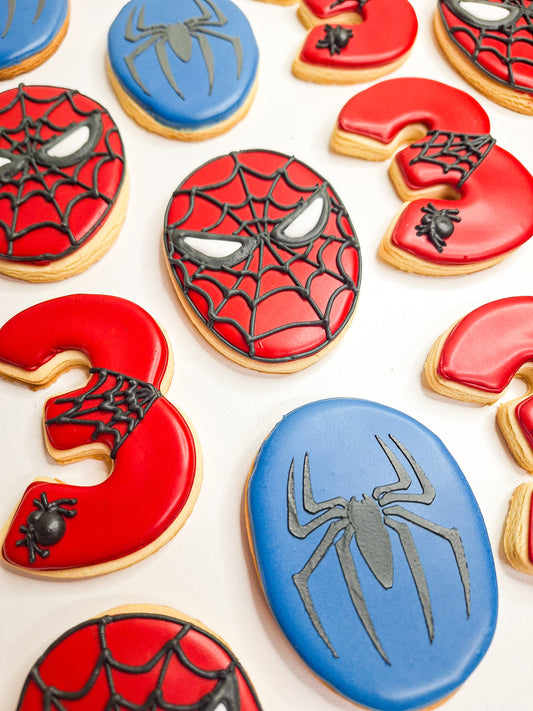 Spiderman Themed Sugar Cookies