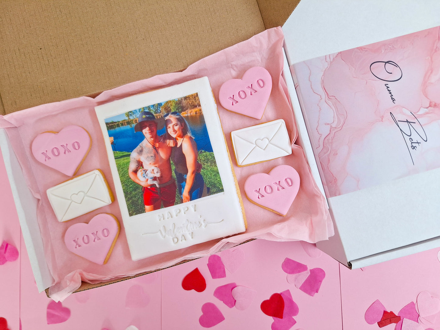 Valentine's Day Polaroid Cookie Box